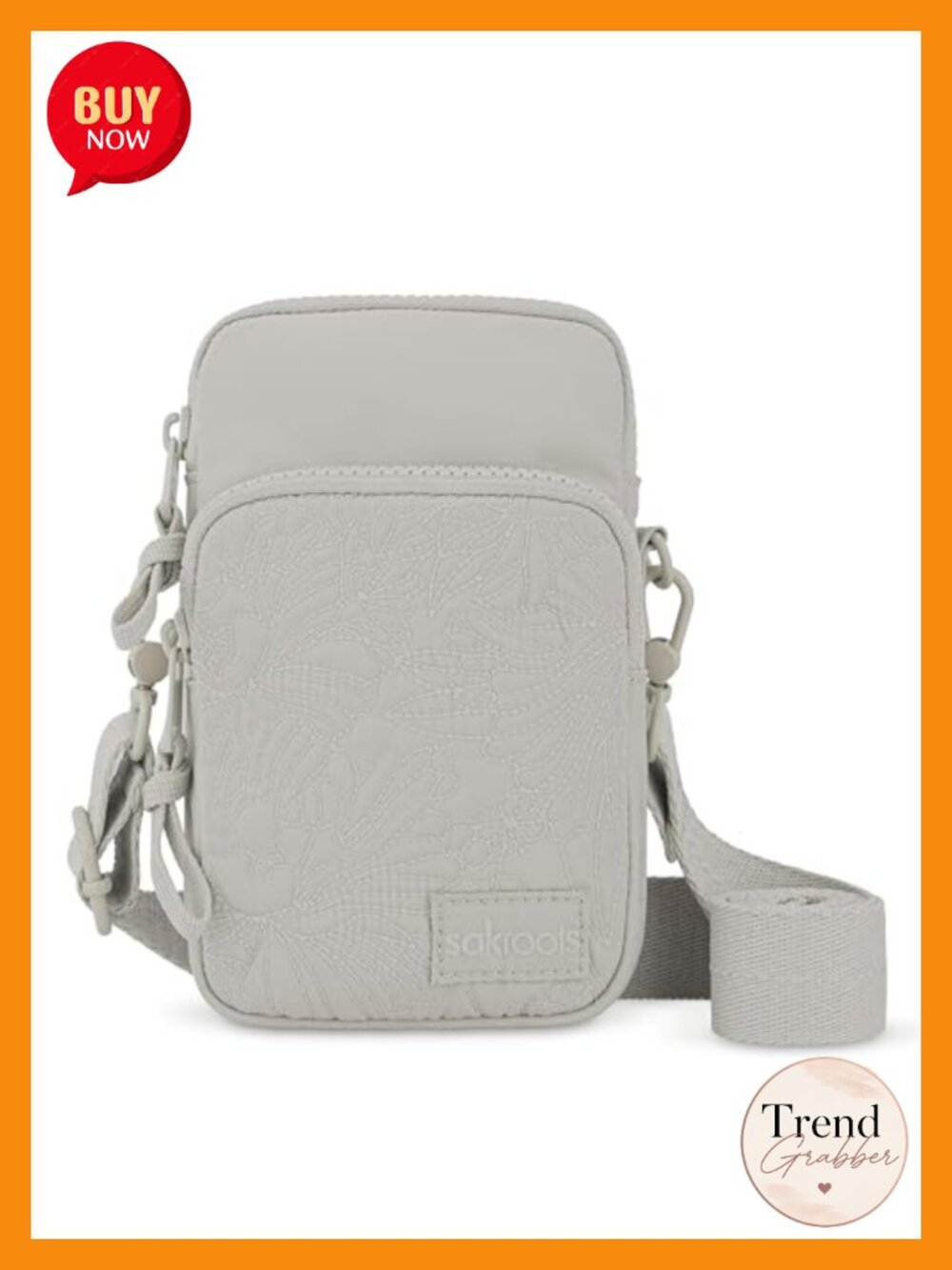 Sakroots Koa Smartphone Crossbody Bag Adjustable Strap Vegan Eco-Twill